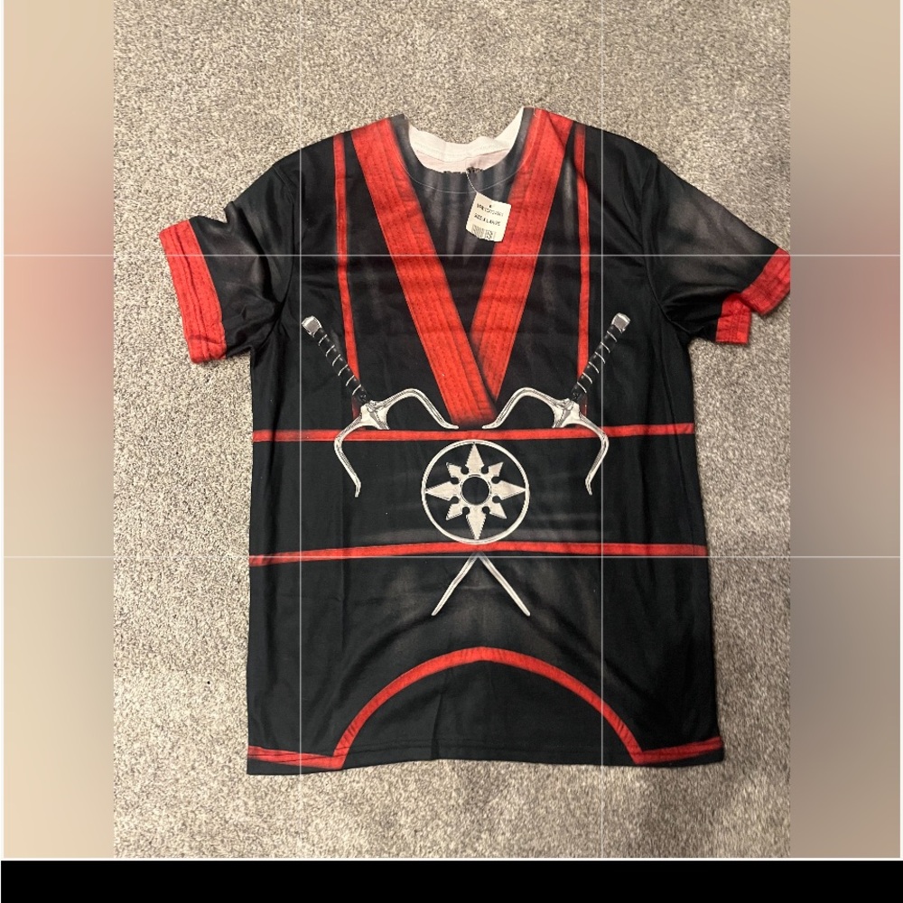 New with tags Disney Parks Yak N Yeti Black and Red ninja T-Shirt size kids xl